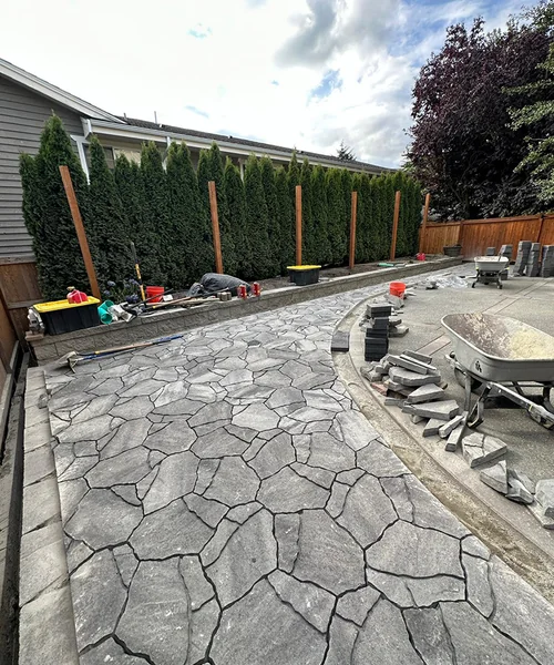 Retaining Wall, Steps, Paver Patio & Walkway in Edmonds 